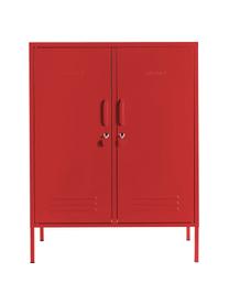 Szafka z metalu The Midi, Stal malowana proszkowo, Czerwony, S 85 x H 111 cm