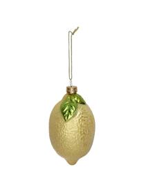 Adorno navideño Lemon, Vidrio, Amarillo, verde, Ø 5 x Al 8 cm
