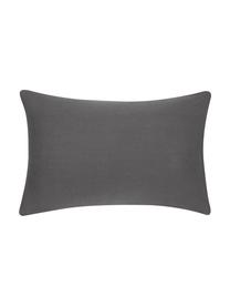 Housse de coussin rectangulaire coton gris foncé Mads, Gris foncé