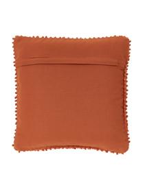 Housse de coussin 45x45 rouge rouille Indi, 100 % coton, Rouille, larg. 45 x long. 45 cm