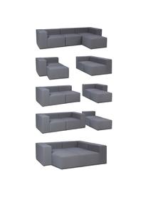 Zewnętrzna sofa modułowa z pufem Simon (4-osobowa), Tapicerka: 88% poliester, 12% poliet, Stelaż: płyta sitodrukowa wodoodp, Ciemny szary, S 285 x G 105 cm