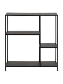 Metall-Regal Neptun mit Ablage, Metall, pulverbeschichtet, Schwarz, B 80 x H 86 cm