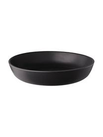 Assiette creuse grès cérame noir mat Ø20 cm Nordic Kitchen, 4 pièces, Grès cérame, Noir, mat, Ø 20 cm