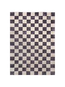 Alfombra artesanal de viscosa Lusty, 100% viscosa, Beige, negro, An 140 x L 200 cm (Tamaño S)