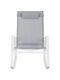 Fauteuil à bascule avec appui-tête réglable Demid, Blanc, larg. 95 x prof. 61 cm