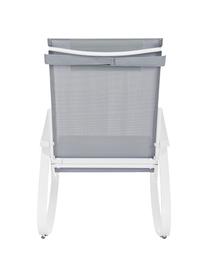 Fauteuil à bascule avec appui-tête réglable Demid, Blanc, larg. 95 x prof. 61 cm