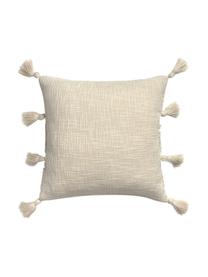 Poszewka na poduszkę boho Hera, 100% bawełna, Odcienie kremowego, S 45 x D 45 cm