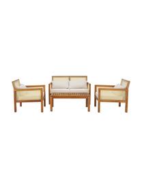 Garten-Lounge-Set Vie mit Wiener Geflecht, 4-tlg., Wiener Geflecht: Polyethylen, Beige, Set mit verschiedenen Grössen