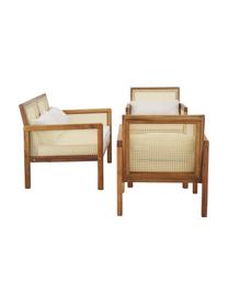 Garten-Lounge-Set Vie mit Wiener Geflecht, 4-tlg., Wiener Geflecht: Polyethylen, Beige, Set mit verschiedenen Grössen