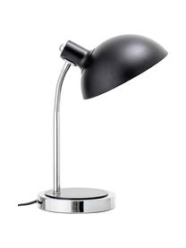 Schreibtischlampe Charlotte in Schwarz, Lampenschirm: Metall, lackiert, Gestell: Metall, Lampenfuß: Metall, lackiert, Schwarz, Ø 23 x H 40 cm