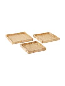 Rattan-Tablett Fuji in verschiedenen Größen, 3er-Set, Rattan, Sperrholz, Rattan, Set mit verschiedenen Größen