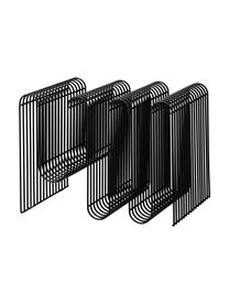 Zeitschriftenhalter Curve, Eisen, beschichtet, Schwarz, 41 x 30 cm