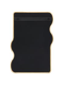 Wellenförmiger Wandspiegel Stream aus Holz, Rahmen: Eschenholz, Spiegelfläche: Spiegelglas, Rückseite: Mitteldichte Holzfaserpla, Beige, B 70 x H 100 cm