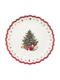 Grand saladier en porcelaine Delight, Ø 44 cm, Porcelaine Premium, Blanc, vert, rouge, Ø 44 cm