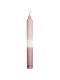 Candela bastoncino rosa 2 pz, Cera paraffinica, Rosa, lilla, bianco, Ø 2 x Alt. 19 cm