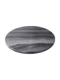 Decoratief dienblad Marble van marmer in donkergrijs, Marmer, Donkergrijs, Ø 30 cm