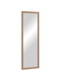 Eckiger Wandspiegel Wilany mit braunem Holzrahmen, Rahmen: Holz, Spiegelfläche: Spiegelglas, Braun, B 53 x H 153 cm