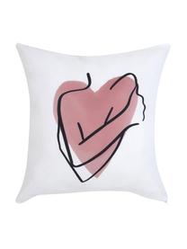 Poszewka na poduszkę Selfcare od Kery Till, 100% bawełna, Biały, blady różowy, czarny, S 40 x D 40 cm