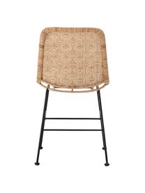 Krzesło z rattanu Kitty, Nogi: metal powlekany, Beżowy, S 55 x G 44 cm