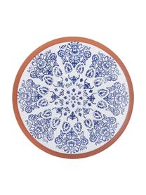 Fuente artesanal Tapas, Terracota, Azul, blanco, marrón, Ø 37 x Al 6 cm