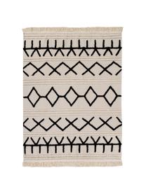 Tapis berbère beige Barber, Brun clair, noir