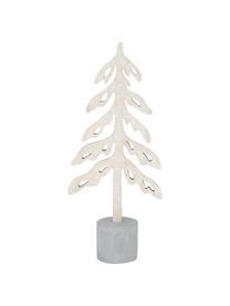 Décoration de Noël Mattern, 3 élém., Béton, contreplaqué, Gris, bois clair, Lot de différentes tailles