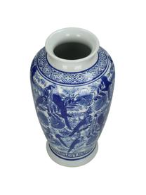 Jarrón grande de porcelana Tourmaline, Porcelana, Azul, blanco, Ø 16 x Al 31 cm