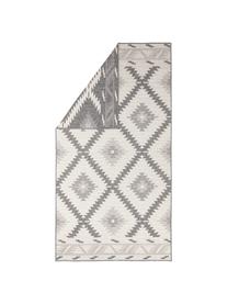 Tapis outdoor réversible, style ethno Malibu, Gris, crème