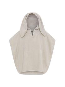 Poncho Terry aus Bio-Baumwolle, 100% Biobaumwolle, Beige, 25 x 30 cm