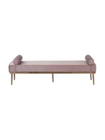 Chaise longue letto singolo in velluto rosa Aurora, Rivestimento: velluto (rivestimento in , Gambe: metallo rivestito, Velluto malva, Larg. 180 x Alt. 42 cm