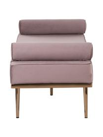 Chaise longue letto singolo in velluto rosa Aurora, Rivestimento: velluto (rivestimento in , Gambe: metallo rivestito, Velluto malva, Larg. 180 x Alt. 42 cm