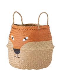 Aufbewahrungskorb Fritse, Seegras, Orange, Beige, Schwarz, Weiß, Ø 35 x H 40 cm