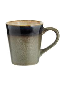 Handgemachte Espressotassen 70's, 4er-Set, Steingut, Bunt, Ø 6 x H 6 cm, 80 ml