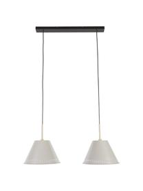 Závesná retro lampa Pine, Sivá, mosadzné odtiene