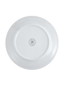 Platos llanos de porcelana Ginger, 6 uds.., Porcelana, Blanco, plateado, Ø 27 cm