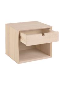 Holz-Wand-Nachttisch Century, Spanplatte, MItteldichte Holzfaserplatte (MDF) mit Eichenfurnier, Hellbraun, B 37 x H 33 cm