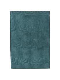 Handdoek Janet in verschillende formaten met grafisch reliëfpatroon, 100% katoen, BCI-gecertificeerd, Smaragdgroen, Handdoek, B 50 x L 70 cm