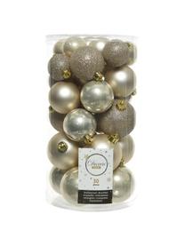 Bolas de Navidad irrompibles Mona, 30 uds., Champán, Set de diferentes tamaños