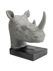 Sada knižních zarážek Rhino, 2 díly, Polyresin, Šedá, černá, Š 33 cm, V 20 cm