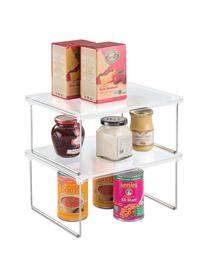 Estante de cocina apilable Cans, Polietileno, Transparente, An 30 x Al 15 cm