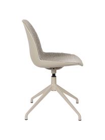 Bouclé draaistoel Albert in grijs, Bekleding: 100 % polyester, Frame: gecoat aluminium, Bouclé taupe, B 45 x D 52 cm