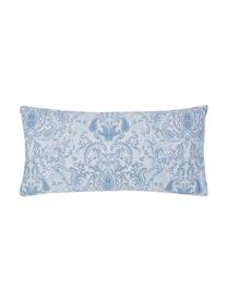 Funda de almohada de satén Grantham, Azul estampado, An 45 x L 85 cm