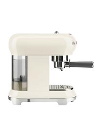 Cafetera espresso manual 50's Style, Estructura: acero inoxidable, plástic, Blanco crema brillante, An 33 x Al 33 cm
