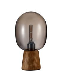 Malá retro stolní lampa Mystical Gleam, Šedá, hnědá, Ø 17 cm, V 31 cm