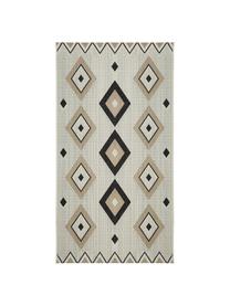 Tapis extérieur ethnique Nikita, Beige, noir