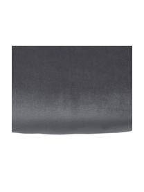Fluweel gestoffeerde stoel Yoki, 2 stuks, Bekleding: fluweel (polyester), Poten: gepoedercoat metaal, Bekleding: grijs. Poten: mat zwart, B 53 x D 57 cm
