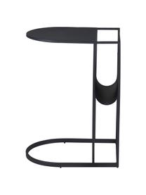 Table d'appoint avec porte-revues métal Grayson, Métal, revêtement par poudre, Noir, larg. 45 x haut. 60 cm