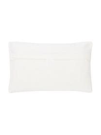 Housse de coussin en lin blanche rectangulaire Maya, 51 % lin, 49 % coton, Blanc crème, larg. 30 x long. 50 cm