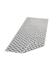 Alfombra reversible de interior/exterior Nizza, Gris, crema, An 80 x L 250 cm