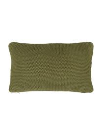 Housse de coussin en tricot Adalyn, 100 % coton bio, certifié GOTS, Vert, larg. 30 x long. 50 cm